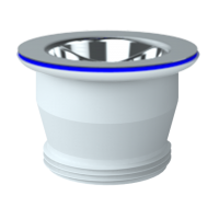 Выпуск прикручивающийся 1 1/2 (40) с винтом 6*80 с нержавеющей чашкой и уплотнительным кольцом