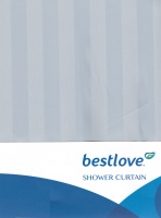 Штора для ванной комнаты из 100% полиэстера (90г/м2) 180*180 см с 12 кольцами (светло-серый)