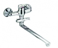 Смеситель д/ванны TAPSsmart с повор. изл., с перекл., картр. D35 и душ. к-том