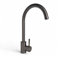 Смеситель STONE для кухни из нерж. стали с поворотным высоким изливом оружейная сталь SS009GM