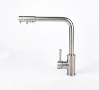 Смеситель STONE для кухни с высоким поворотным изливом с краном для фильтра на изливе