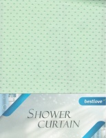 Штора для ванной комнаты из 100% полиэстера (80г/м2) 180*180 см с 12 кольцами (мятный)