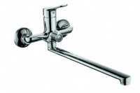 Смеситель д/ванны Starling латунный с пов. изл., встр. в корпус перекл., картр. D35 и душ к-т