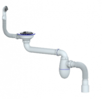 Сифон д/мойки со смещением прик. вып.3 1/2