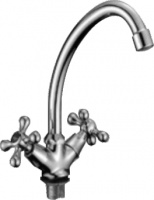 Смеситель для кухни/умывальника с мах.CITY настольный (керам.шайбы)