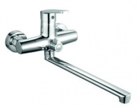 Смеситель д/ванны Stork латунный с повор. изл., встр. в корпус перекл., карт. D35 и душ. к-т