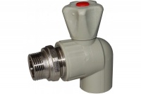 Кран шаровой для радиатора угловой 20х1/2