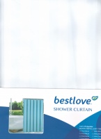 Штора для ванной комнаты из 100% полиэстера (90г/м2) 180*180 см с 12 кольцами (белый)