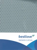 Штора для ванной комнаты из 100% полиэстера (80г/м2) 180*180 см с 12 кольцами