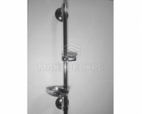 Душевая стойка ROCK с мыльницей Ф24мм х H670мм на присосках, хром.NORDLINE