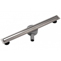 Душевой лоток из нерж. стали с вращающимся сиф. д40/50 с переворачивающейся крышкой (600*30 мм)