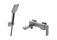 Смеситель для ванны TOMMY с душ.набором оружейная сталь 12001GM
