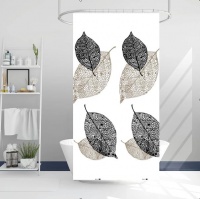 Штора для ванной комнаты из 100% полиэстера (90г/м2) 180*180 см с 12 кольцами