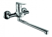 Смеситель д/ванны Lark из латуни с повор. изл., встр. в корпус перекл., картр. D35 и душ. к-том