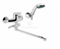 Смеситель SENIOR для ванны с поворот. изливом,переключателем с картриджем, душ. комплектом