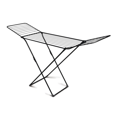 Сушилка для белья напольная складная 20 м черная (200х55х96)