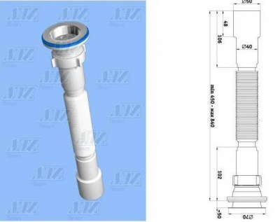 Сифон гофрированный 1 1/2